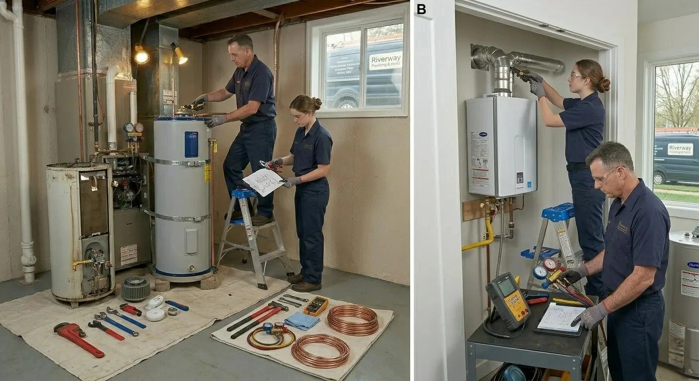 water heater installation service in bloomington